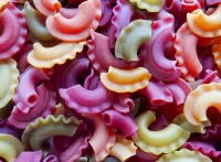 Puzzle colorful pasta