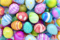 Puzzle Colorful Easter eggs