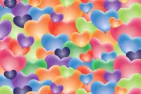 Jigsaw Puzzle Multicolored hearts
