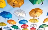 Quebra-cabeça Colorful umbrellas