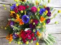 Quebra-cabeça Multicolored bouquet