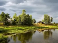 Puzzle River in village