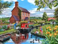 Jigsaw Puzzle River canal