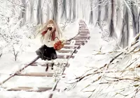 Слагалица Rails in the snow