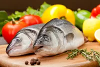 Jigsaw Puzzle Fish and vegetables