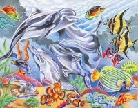 Jigsaw Puzzle Fish and dolphins