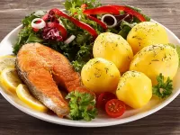 Слагалица Dinner with fish