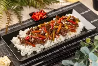 Jigsaw Puzzle Rice with vegetables