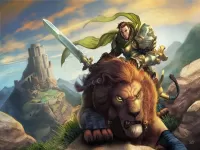 Zagadka Knight on a lion