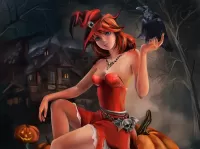 Jigsaw Puzzle Red witch