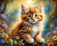 Puzzle Ginger kitten