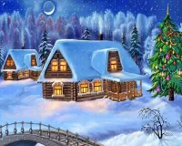 Puzzle Christmas in the village