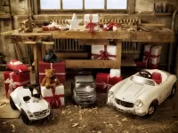 Пазл Рождество в гараже