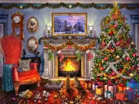 Jigsaw Puzzle Christmas together