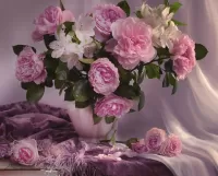 Zagadka Roses and alstroemeria