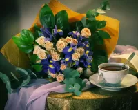 Bulmaca Roses and irises