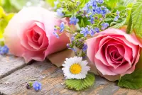 Zagadka Roses and forget-me-nots