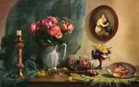 Slagalica Roses and portrait
