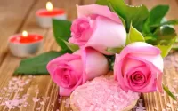 Jigsaw Puzzle Roses and candles