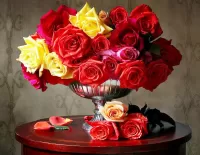 Slagalica Roses on the table