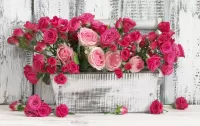 Jigsaw Puzzle Roses in a box