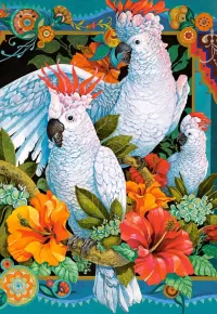 Jigsaw Puzzle Pink cockatoo