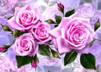 Bulmaca Pink roses
