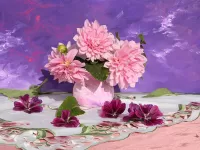 パズル Pink flowers