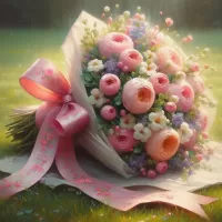 Слагалица Pink bouquet