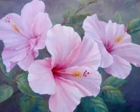 Jigsaw Puzzle Pink hibiscus