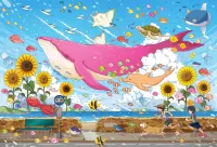 Jigsaw Puzzle Pink whale