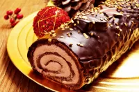 Jigsaw Puzzle Roll with chocolate and a toy