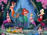Puzzle Disney mermaids