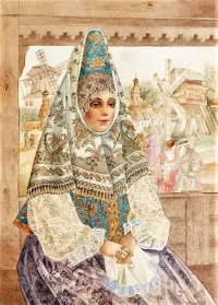 Jigsaw Puzzle Russian costume