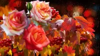 Пазл Осенние розы