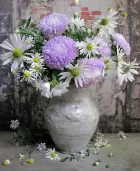 Jigsaw Puzzle with asters