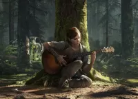 パズル With a guitar in the woods