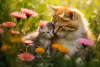 Quebra-cabeça With a kitten