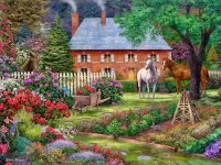 Jigsaw Puzzle Garden in blossom
