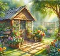 Jigsaw Puzzle garden shed