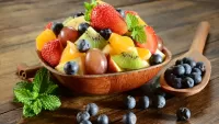 Jigsaw Puzzle Salad with fruit
