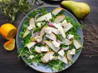 Jigsaw Puzzle Salad with pear