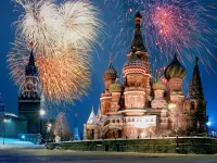Jigsaw Puzzle Fireworks in Moscow