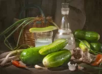 Jigsaw Puzzle Moonshine and cucumbers