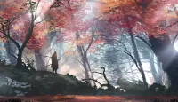 Jigsaw Puzzle Samurai in the forest