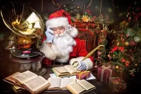 Quebra-cabeça Santa reads