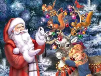 Puzzle Santa and elf