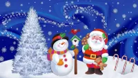 Puzzle Santa and snowman