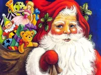 Puzzle Santa with gifts