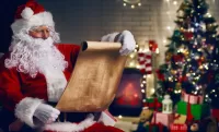 Zagadka Santa with scroll